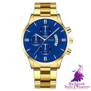 Fashionable Six Hands Calendar Men’s Watch