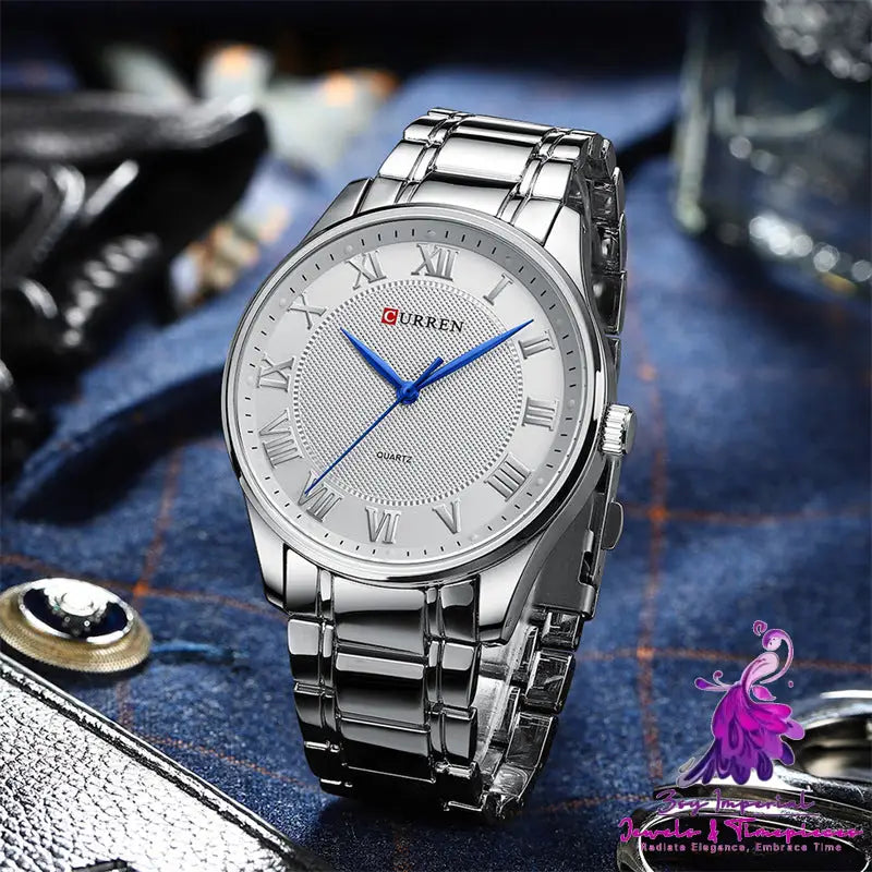 Stripe Casual Men’s Business Quartz Watch