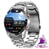 ECG PPG Business Smart Watch with Stainless Strap