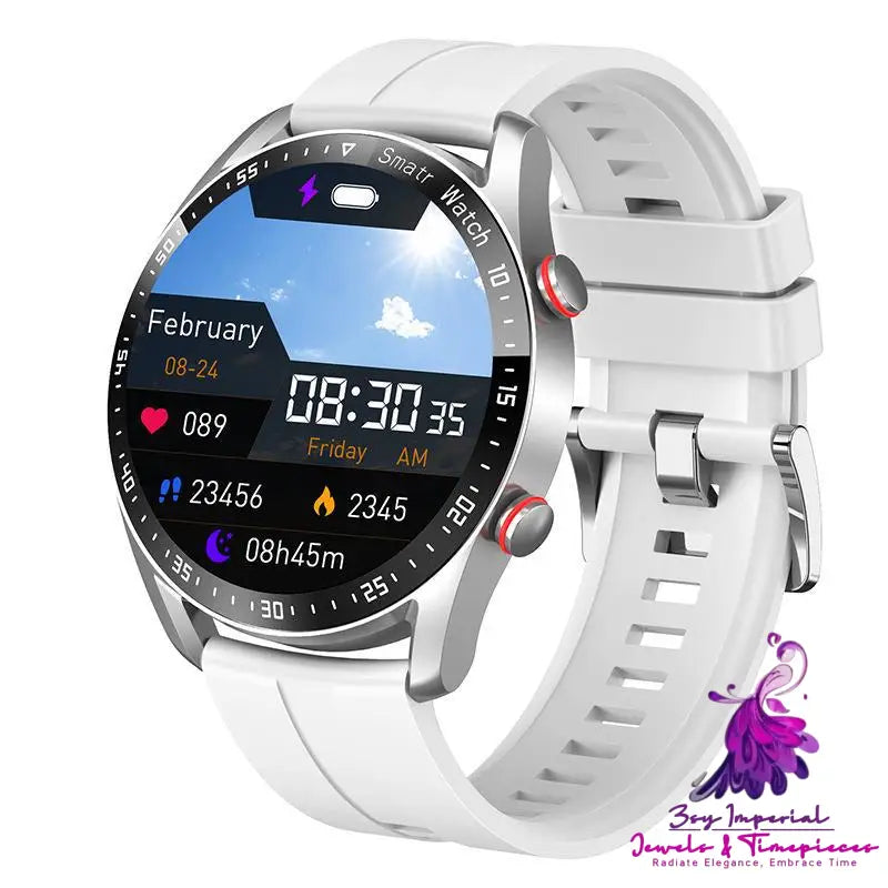 ECG PPG Business Smart Watch with Stainless Strap