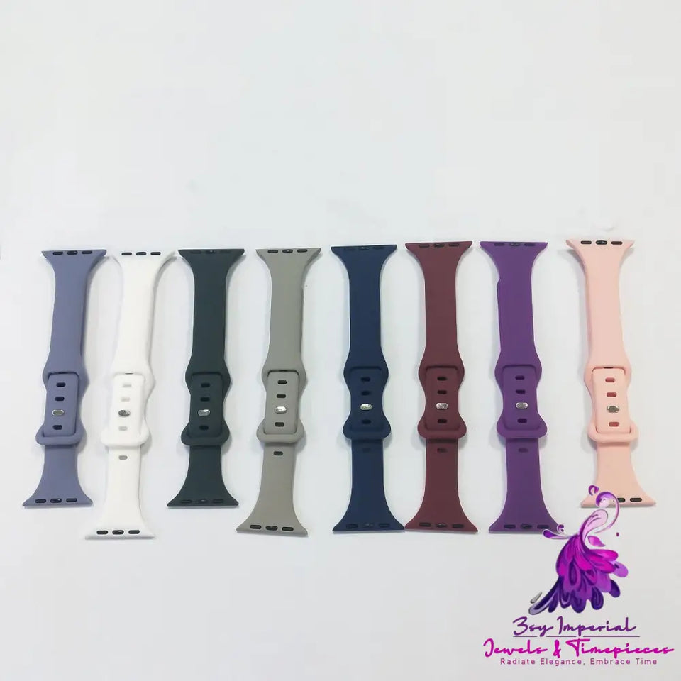 Silicone Butterfly Buckle Watch Strap