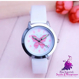 Kids Quartz Butterfly Dial Waterproof Watch