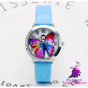 Kids Quartz Butterfly Dial Waterproof Watch