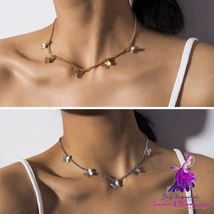 Butterfly Choker Necklace for Women