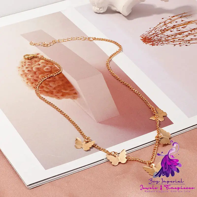 Butterfly Choker Necklace for Women