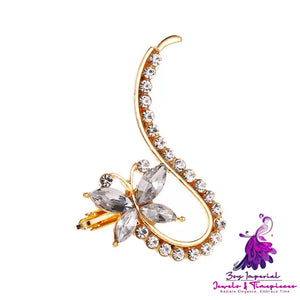 Full Crystal Butterfly Ear Clip