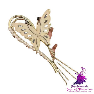 Summer Headwear Butterfly Pearl Clip