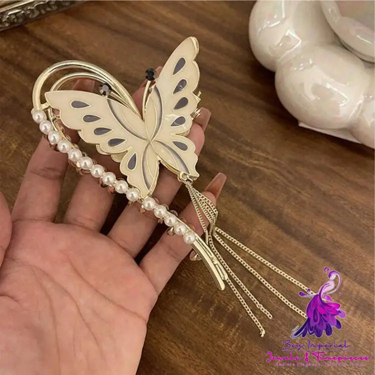 Summer Headwear Butterfly Pearl Clip