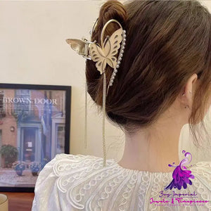 Summer Headwear Butterfly Pearl Clip