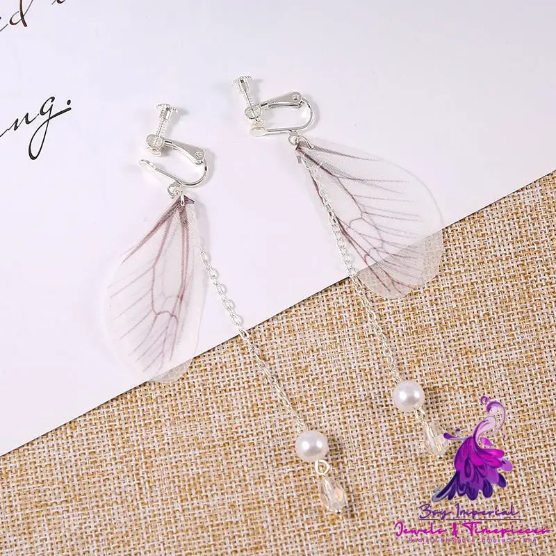 Women’s Ear Hanging Tulle Butterfly Wing Ear Clip