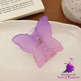 Frosted Gradient Butterfly Hair Clip