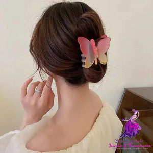 Frosted Gradient Butterfly Hair Clip