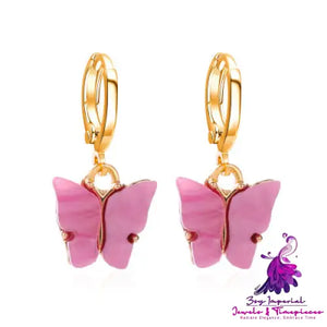 Colorful Acrylic Butterfly Earrings