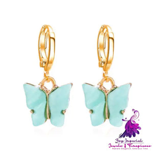 Colorful Acrylic Butterfly Earrings