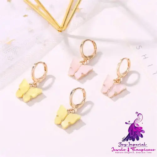 Colorful Acrylic Butterfly Earrings