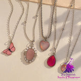 Butterfly Heart Shape Diamond Necklace