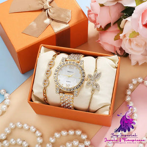 Diamond Butterfly Zircon Bracelet Quartz Watch