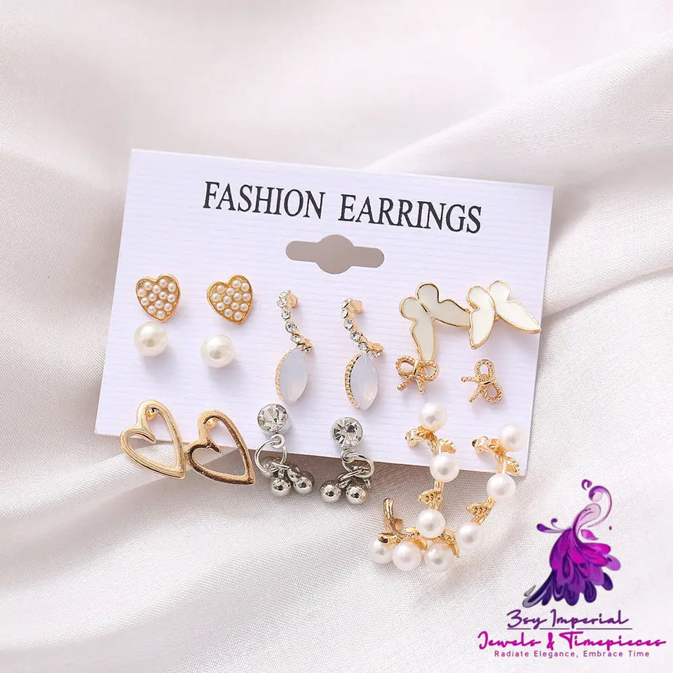 Butterfly Hollow Out Earring Set