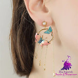 Earrings Tide Butterfly Tassel Female Temperament Long