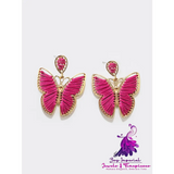 Hand Woven Butterfly Earrings