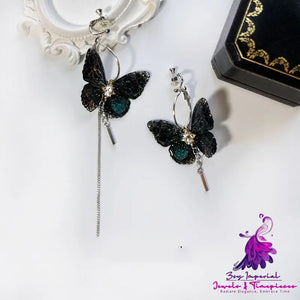 Abstract Butterfly Tassel Earrings