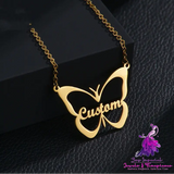 Hollow Butterfly Pendant Necklace