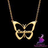 Hollow Butterfly Pendant Necklace