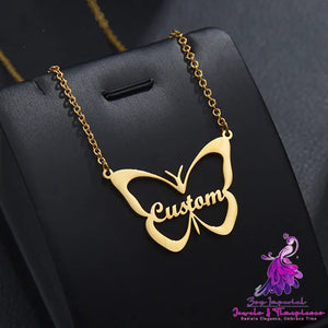 Hollow Butterfly Pendant Necklace