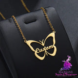 Hollow Butterfly Pendant Necklace