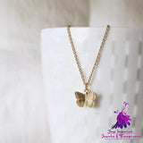 Personality Butterfly Titanium Steel Necklace Female