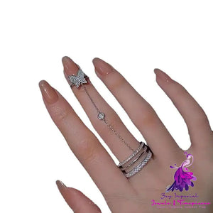 Butterfly Tassel Finger Ring