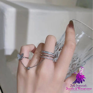 Butterfly Tassel Finger Ring