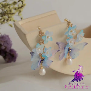 Butterfly Flower Earrings