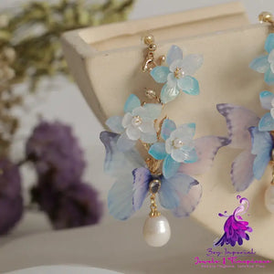 Butterfly Flower Earrings