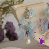 Butterfly Flower Earrings