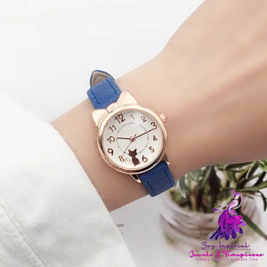 Girls Waterproof Butterfly Dial Quartz Watch