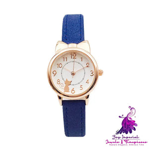 Girls Waterproof Butterfly Dial Quartz Watch