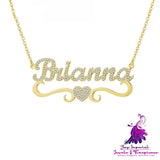 Personalized Heart Name Necklace