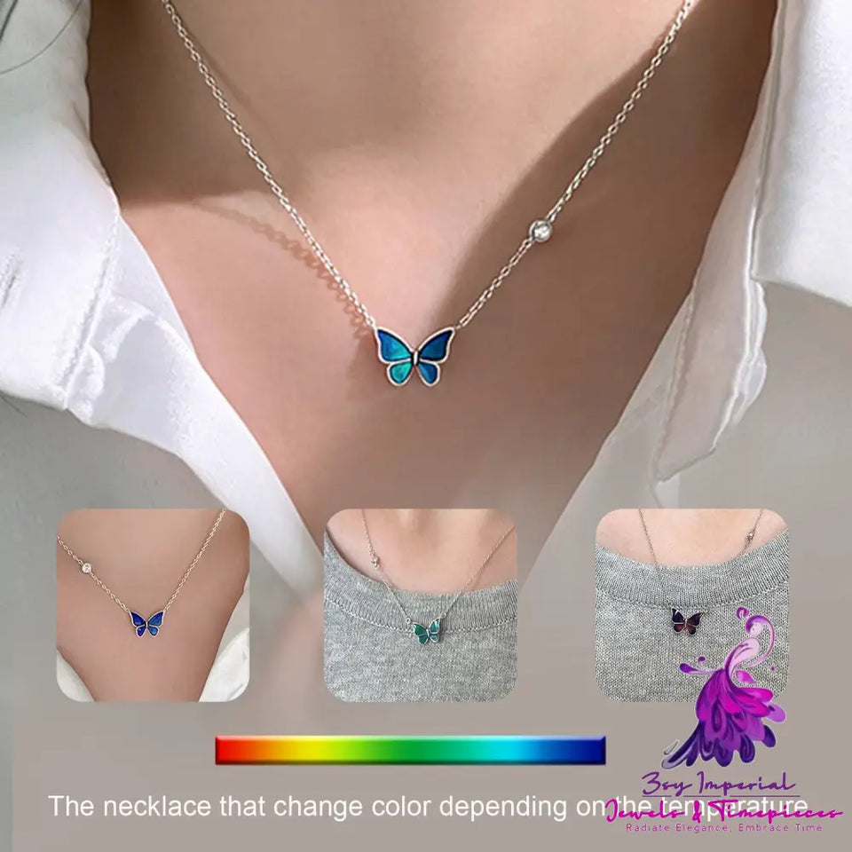 Color-changed Butterfly Necklace