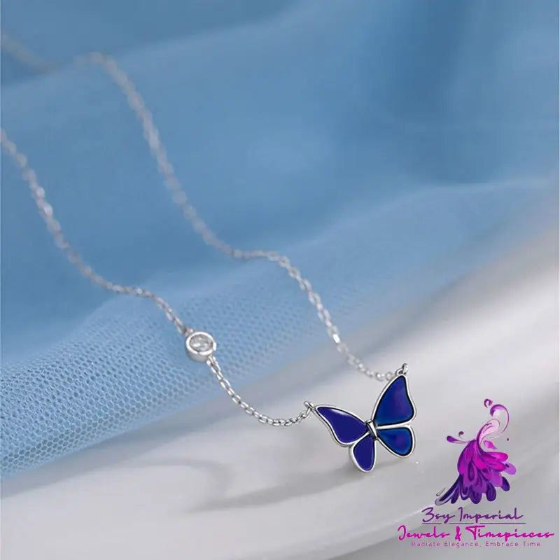 Color-changed Butterfly Necklace