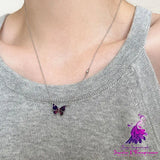 Color-changed Butterfly Necklace