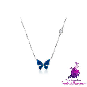 Color-changed Butterfly Necklace