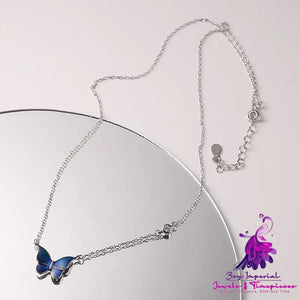 Color-changed Butterfly Necklace