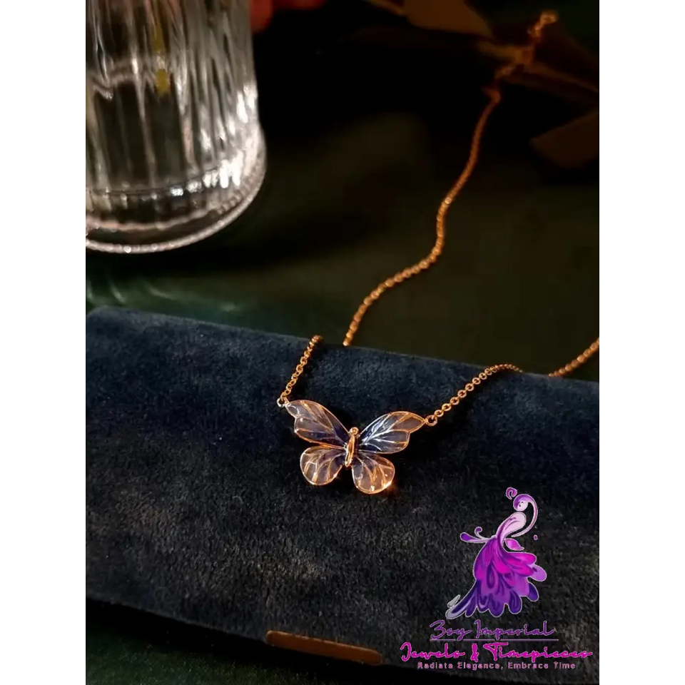 Butterfly Necklace Ring Earrings Fashion