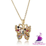 Hip Hop Butterfly Necklace