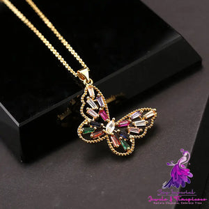 Hip Hop Butterfly Necklace