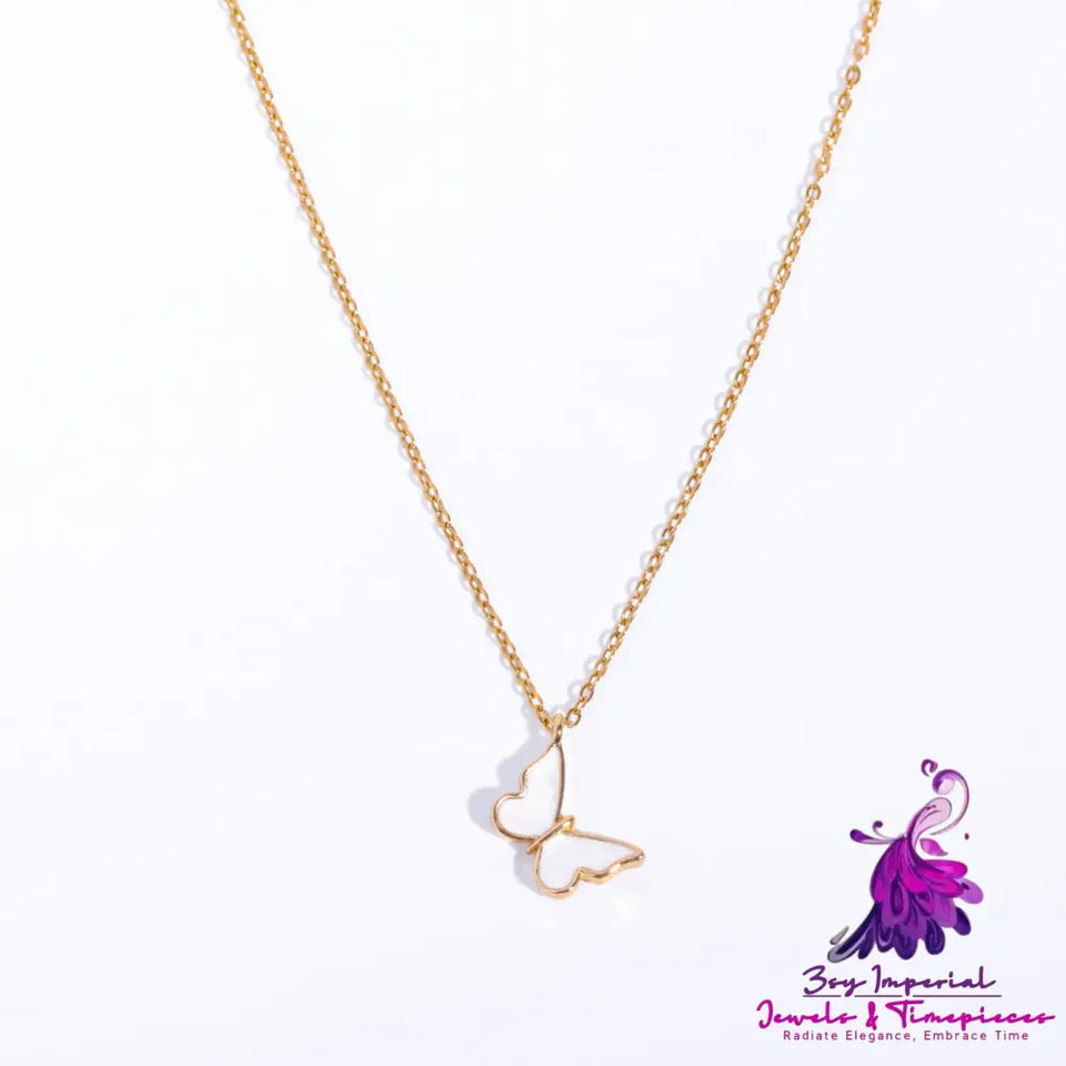 Butterfly Sweater Chain Necklace