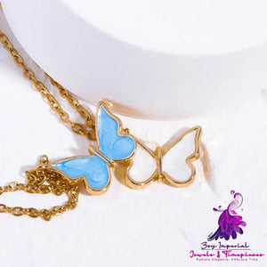 Butterfly Sweater Chain Necklace