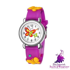 Cute Butterfly Pattern Children’s Quartz Watch