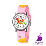 Cute Butterfly Pattern Children’s Quartz Watch